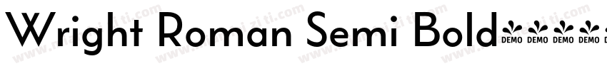 Wright Roman Semi Bold字体转换